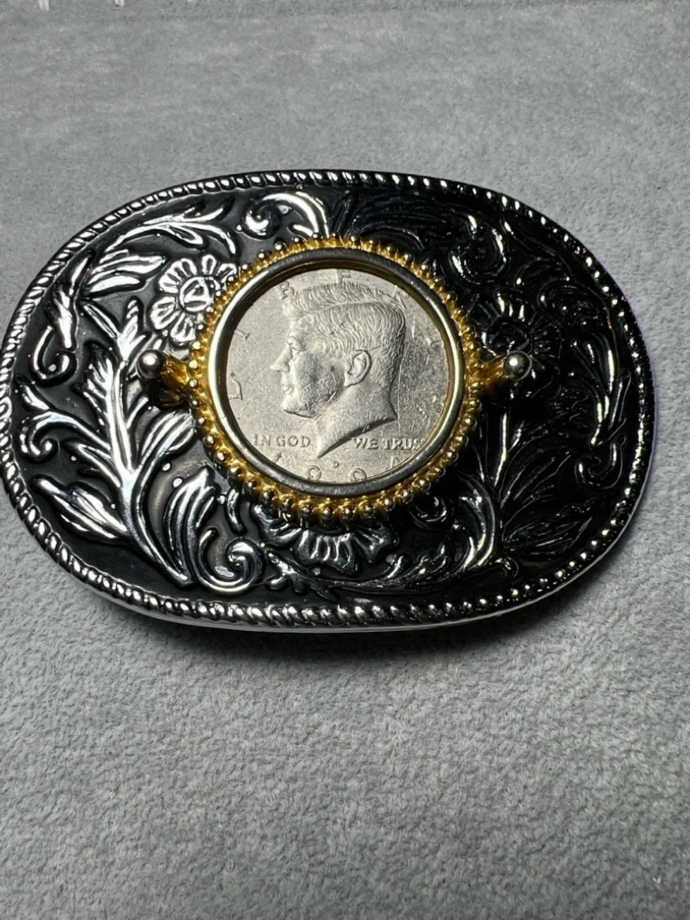 Western Half Dollar Belt Buckle